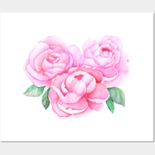 peony flowers Posters and Art